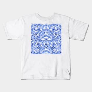 Tie-Dye Butterfly / Indigo Abstraction Kids T-Shirt